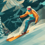 grand mountain2 -雪山滑雪大冒险2 Icon